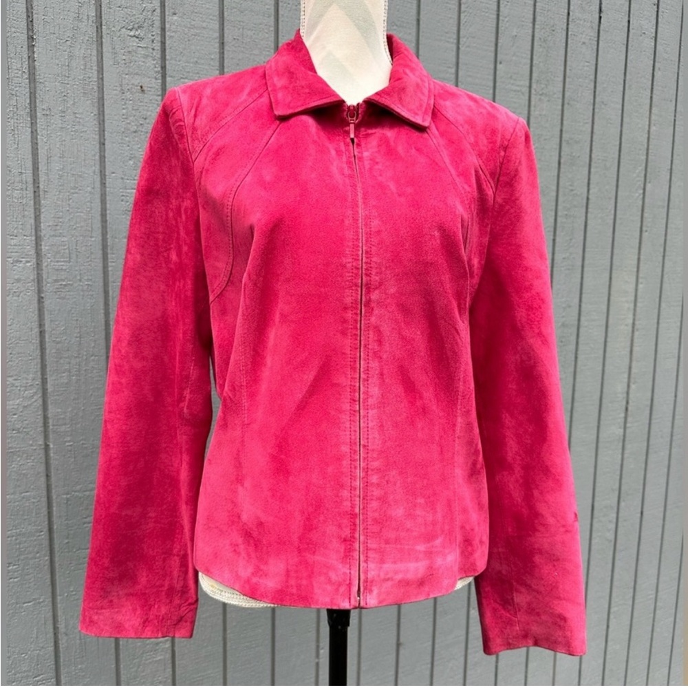 Pink suede jacket